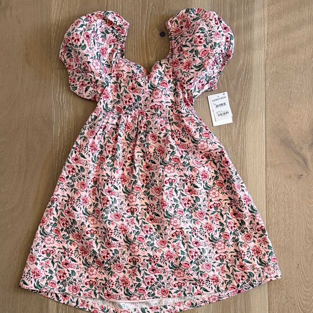 Nordstrom Floral Pink Kids Dress NWT Size 6